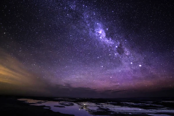 A night sky with stars and the milky way.
